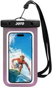 JOTO Universal Waterproof Phone Pouch Cellphone Dry Bag Case for iPhone 16 15 14 13 12 11 Pro Max Mini Plus Xs XR X 8 7 6S, Galaxy S24 S23 S22 S21 Plus Note, Pixel up to 7" -Clearpurple