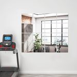 Antok Full Length Mirror Tiles, 10" x 12" x 16Pcs Gym Mirror Body Mirror Frameless Wall Mirror for Home Gym, Door, Bedroom, Living Room