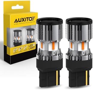 AUXITO CANBUS 7440 LED Bulbs Amber Yellow 4000 Lumens for Turn Signal Lights with Built-in Resistor Anti Hyper Flash 7440NA T20 7441 W21W WY21W Blinker Bulb Replacement, Pack of 2