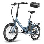 Fafrees F20 LIGHT Electric Bike, 20 Inch Folding Electric Bicycle for Adults, 16.75Ah/603Wh Removable Battery E-bike, 7 Speed, 250W Motor Electric Mountion Bike, Range 90-120KM (Blue)