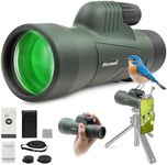 Astromania 12X50 BAK4 High Power Prism Monoculars, Waterproof, Compact Handheld Monoscope for Bird Watching, Sporting Events, Traveling Gifts for Men