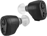 Digital Hearing Amplifier - In-The-Canal (ITC) Pair of In Ear Sound Amplification Devices, Audiologist and Doctor Designed Personal Sound Amplifier for Adults and Sound Enhancer Set, (Black)