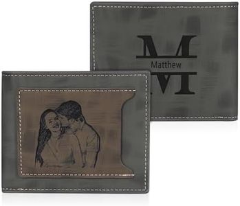 Lam Hub Fong Cartera Personalizada Hombre Cartera de Piel Buena Hombre Personalizado Nombre Foto Regalos Personalizados Navidad San Valentín Cumpleaños (# 2)