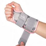 NuCamper Wrist Brace Carpal Tunnel Right Hand for Men Women,Adjustable Wrist Support Hand Brace with 2 Straps, Night Wrist Sleep Support Splint Compression Sleeve for Tendonitis,Arthritis,Sprains,Pain Relief