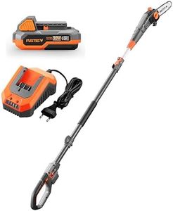 Fuxtec Élagueuse sur Perche À Batterie 20V FX-E1HE20 avec Batterie 2Ah et Chargeur 1A Scie à Branche Télescopique avec Manche Télescopique Extensible - 70 à 260 cm