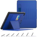 SEYMAC stock Case for iPad 9th/8th/7th Generation 10.2'', Magnetic Auto Sleep Shockproof Case with Multi-Angles Stand, Pen Holder, Card Slot Case for iPad 10.2 Inch 2021/2020/2019 (Blue)