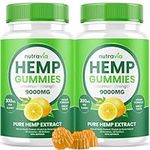 (2 Pack) Hemp Gummies - Lab Tested, Vegan Formula - Hemp Oil Gummies 300mg per Gummy Made with Pure Hemp Extract, Hemp Seed Oil Gummies for Men & Women (60 Gummies)