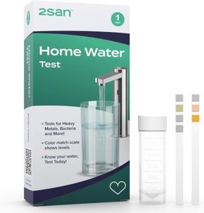 2San Home Water Test, 8-in-1 Water Testing for Bacteria, Lead, Iron, Copper, pH, Chlorine, Hardness, Nitrites, Easy At-Home Use for Tap & Well Water, Fast, Reliable Results Without a Lab