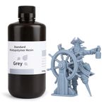 Elegoo Standard 3D Printer Resin (Grey) 405nm UV Curing – 1000g High Precision, Low Shrinkage, Fast Curing Photopolymer Resin for LCD/MSLA 3D Printers