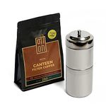 Nion Canteen Filter Coffee Coffee Grounds (250g) + Madras Filter Coffee Maker (300ml) | Combo Pack | Starter Kit