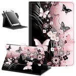 for Walmart Onn 10.4" Tablet Pro 2023 (Model:100110603) Case Dluggs 360 Degree Rotating Smart Protective Stand Cover for Walmart Onn 10.4 Inch Pro Tablet-Flowers Dancing Butterflies