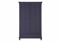 APRODZ Mango Wood Double Doors Multipurpose Storage Antelya Wardrobe Almirah for Living Room | Gun Powder