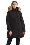 Orolay Outdoor Warm Down Coat for Women Winter Insulated Quilted Puffer Jacket Black S