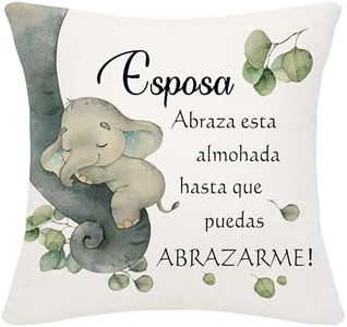 Bommex Regalo de Esposa Encantador Abrazo Funda de Cojín para Esposa de Esposo Esposa Regalo de Cumpleaños Regalo de San Valentín (Esposa)