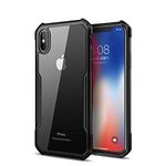 Careflection Premium Hybrid Bumper Camera Protection Case for Apple iPhone Xs Max Transparent Black Hard Acrylic PC Back TPU Case with Oleophobic Anti Dust Coating Slim Cover