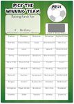 PartiKraft - 2 x A4 Fundraising Football - Pick The Winning Team - Scratch To Reveal Game Card - 50 Boxes