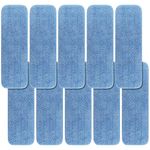 Replacement Microfiber Pad for Rubbermaid Commercial 18 Inch Mop and 17 Inch Mop - 10 Pack Wet & Dry Commercial Cleaning Reusable Mop Head Refills Fit for Any Microfiber Flat Mop System 18" and 17"