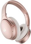 INFURTURE Rose Gold Active Noise Cancelling Headphones with Microphone Wireless Over Ear Bluetooth, Deep Bass, Memory Foam Ear Cups, Quick Charge 40H Playtime, for TV, Travel, Home Office