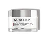 Marcelle Anti-Wrinkle Cream 50+, Day & Night, Anti-Aging Cream with Nourishing Ceramides, Reduces Fine Lines & Wrinkles, Improves Firmness, Fragrance-Free, Hypoallergenic, Cruelty-Free, 50 mL