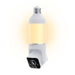 WYZE Bulb Cam Security Camera, 2K HD WiFi Outdoor Indoor, Wide 160° View, Color Night Vision, Dimmable 800Lm LED Bulb, Motion Activated Light, 2-Way Talk, Easy Installation, Alexa Google Compatible