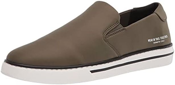 Kenneth Cole New York Men's Liam Neoprene Slip-On Sneaker, Olive, 8