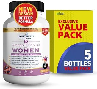 Northern Naturals Omega 3 Fish Oil for Women, 720mg, 60 Softgels, Eye & Joint Support, Brain Function, Made in USA (5)