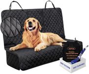 DakPets Dog Car Seat Covers - Pet Car Seat Cover Protector – Waterproof, Scratch Proof, Heavy Duty and Nonslip Pet Bench Seat Cover - Middle Seat Belt Capable for Cars, Trucks and SUVs