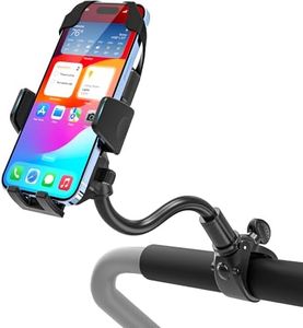 woleyi Phone Mount for Stroller, Adjustable Arm Pushchair Cell Phone Holder for Pram, Handsfree Shopping Cart Pole Clamp for iPhone 15 14 13 12 11 Pro Max, Galaxy A S Series, 4-7" Smartphones