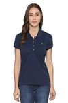 Allen Solly Women's Regular Polo Shirt (AHCTCRGFV79053_Navy Solid XL)