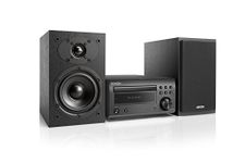 Denon D-M41DAB Hifi System, CD Player with Speakers, Audio Receiver, Bluetooth, 2x30W + Subwoofer PreOut, FM Radio / DAB / DAB+ Tuner, 2x Digital Optical Input & 1x Headphone Output - Black