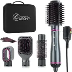 Hair Dryer Brush, 4 in 1 One Step Professional Hot Air Brush for Curling Drying Straightening Combing, [Ceramic Coating][Negative Ion] Volumizing Blow Dryer Brush
