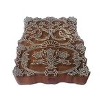 Royal Kraft Intricate Print Block Large Floral Border Pattern Big Wooden Stamp