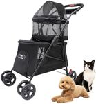 Double Decker Pet Stroller - Black: