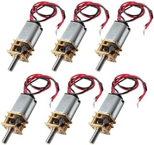 KEAcvise 6pcs mini Micro n20 Gear Motor - dc 3v-6v Small Motor with Full Metal Gearbox for DIY Robot car