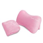 ITSA Towel Trapper | Inflatable Travel Beach Pillow | Sunlounger Towel Strap | Portable Pillow | Towel Gripper, Blow Up Pillow (Candy Floss Pink)