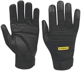 STANLEY Vibration Performance Glove, Black, L (Pack of 2), (27690-46582)
