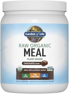 Garden of Life Meal Replacement Shakes, Raw Organic, Chocolate Protein Powder with Plant Based Pea Protein, Sprouts, Greens, Probiotics, Dairy Free 14 Servings