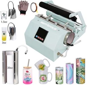 BetterSub 3in1 Tumbler Mug Heat Press Machine 30 OZ 20 OZ 16 OZ Sublimation Straight Skinny Tumbler Mug 3 OZ 1.5 OZ Shot Glass,11 OZ 15 OZ 16 OZ Sublimation Mug Heat Transfer Teal