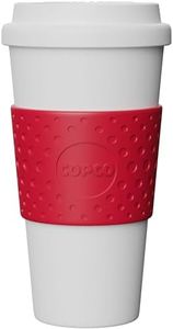 Copco Insulated Travel Mug, Coffee Cup with Lid, 16oz Tumbler, Double Wall To-Go Cup, for Travel, Office, School, Camping, BPA-Free Reusable Plastic, Acadia, Cherry Red