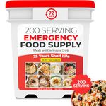 72HRS Emergency Food Supply Kit – 2000 Cal/Day, 25-Year Shelf Life – Survival Food for Camping & Preparedness – 200 Servings & 1-12 Month Packages