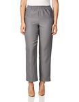 Alfred Dunner Women's Petite Average Pant, Gray, 8P