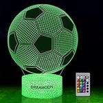 DREAMOON Football Gifts for Boys Kids Girls, Football Night Light, 3D Illusion Lamp with 16 Colors Change Remote Control, Creative Birthday Gift Sports Fans Toys