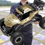 Jiakora 1:12 Remote Control Car Off-Road RC Car Monster Truck,Metal Shell 4WD Dual Motors LED Headlight Rock Crawler,2.4Ghz All Terrain Hobby Truck,2 Batteries for 90 Min Play,Boy Adult Gifts Toys