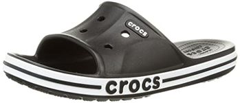 Crocs Women's Men's & Women's Bayaband Slide Sandal, Black/White, M9/W10 UK