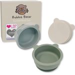 Bubba Bear ® Baby Bowls for Weaning | Suction Bowl for Self Feeding Babies | Stay Put Silicone Set for Toddler High Chair Tray | Toddlers Accessories Sets & Snack Feed Cup Pot