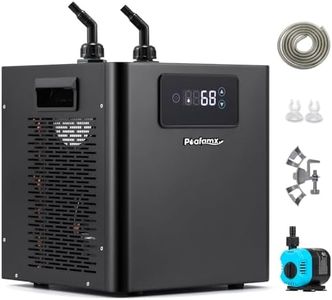 Poafamx Aquarium Chiller 1/3 HP, 79Gal Water Chiller with Upgraded LED Display, Water Pump and Pipe, Quiet Aquarium Cooler for Fish Tank Axolotl Coral Hydroponics System