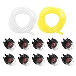 Aisen Pack of 10 Primer Fuel Pump Petrol Engine with Fuel Line Assembly for Stihl Trimmer Chainsaw MS FS FR WYK WYJ WT Ball Tanaka Dolmar Husqvarna Echo Ball Pump Pressure Pump