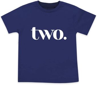 Wild and Happy 2 Year Old Birthday Shirt 2nd Bday Party T-Shirt Toddler Boy Outfit Number Two 2T Blue