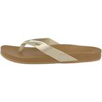 Reef Women's Cushion Court Flip-Flops Tan/Champagne, Size 9M