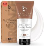 Beauty by Earth Self Tanner - USA Made with Natural & Organic Ingredients Self Tanning Lotion for Body, Sunless Tanning Lotion, Perfect Self Tan for Men & Women for a Natural Looking Glow